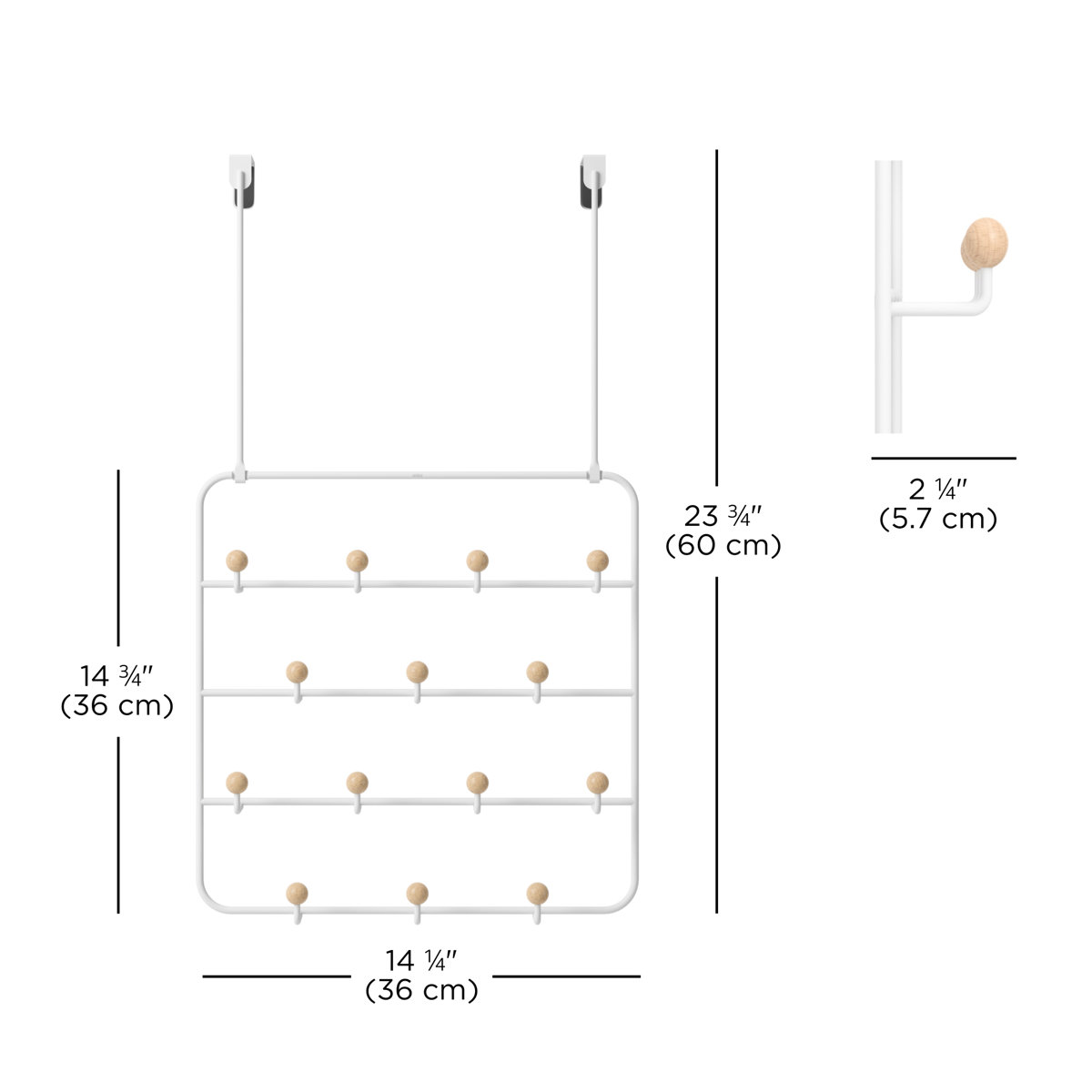 Steel Over-the-Door 5 - Hook Wall Mounted Coat Rack